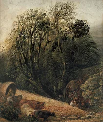 Ein Kornfeld, von Bäumen gesäumt, 19. Jahrhundert